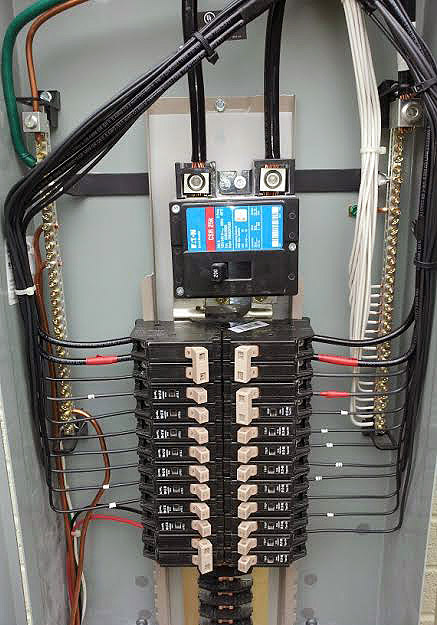 An updated breaker panel replacement was installed at a residential home in Plano, TX.