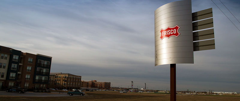 The Frisco sign boad in Frisco, Texas